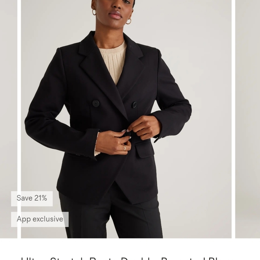 Quince Black Blazer